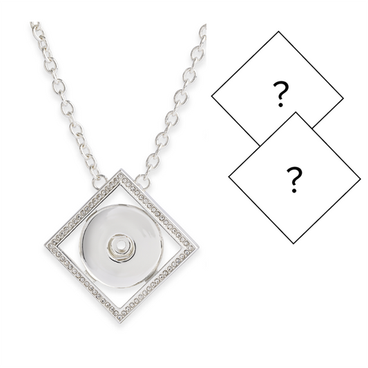 Square Bling Statement Necklace and 2 Dots