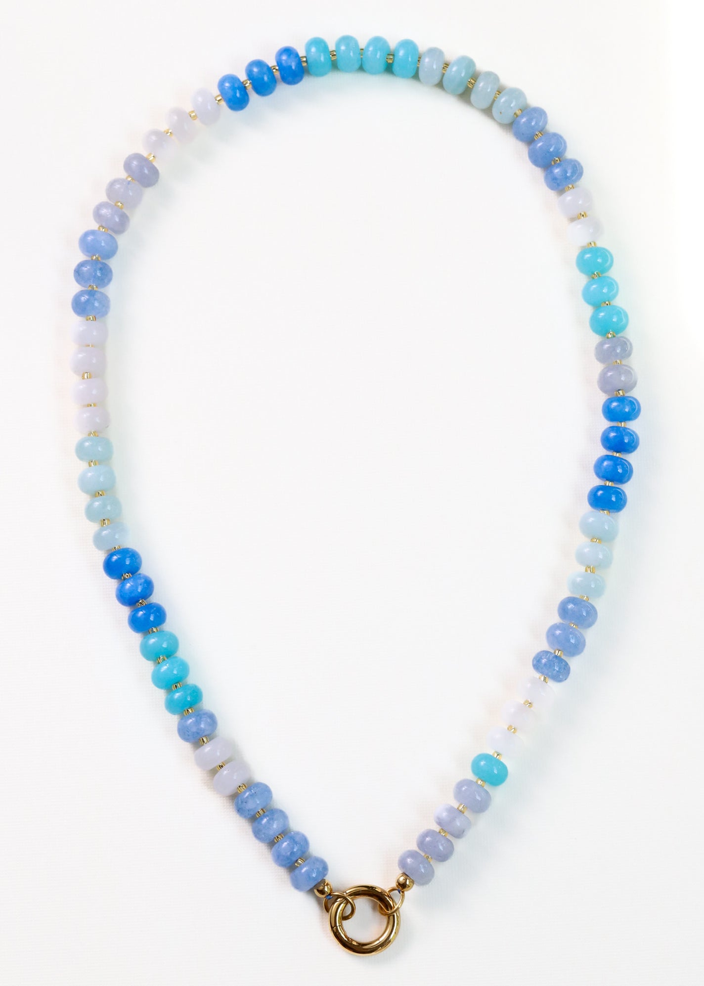 Blue Ombre Charm Keeper Necklace