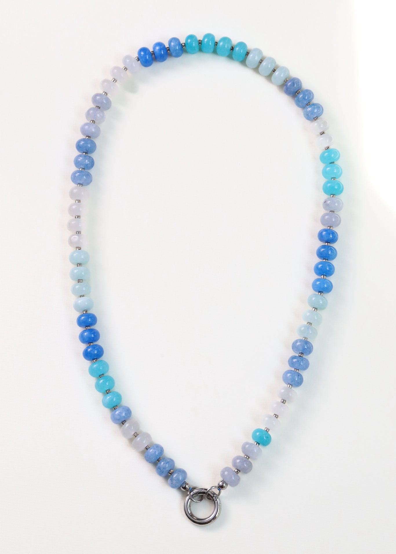 Blue Ombre Charm Keeper Necklace