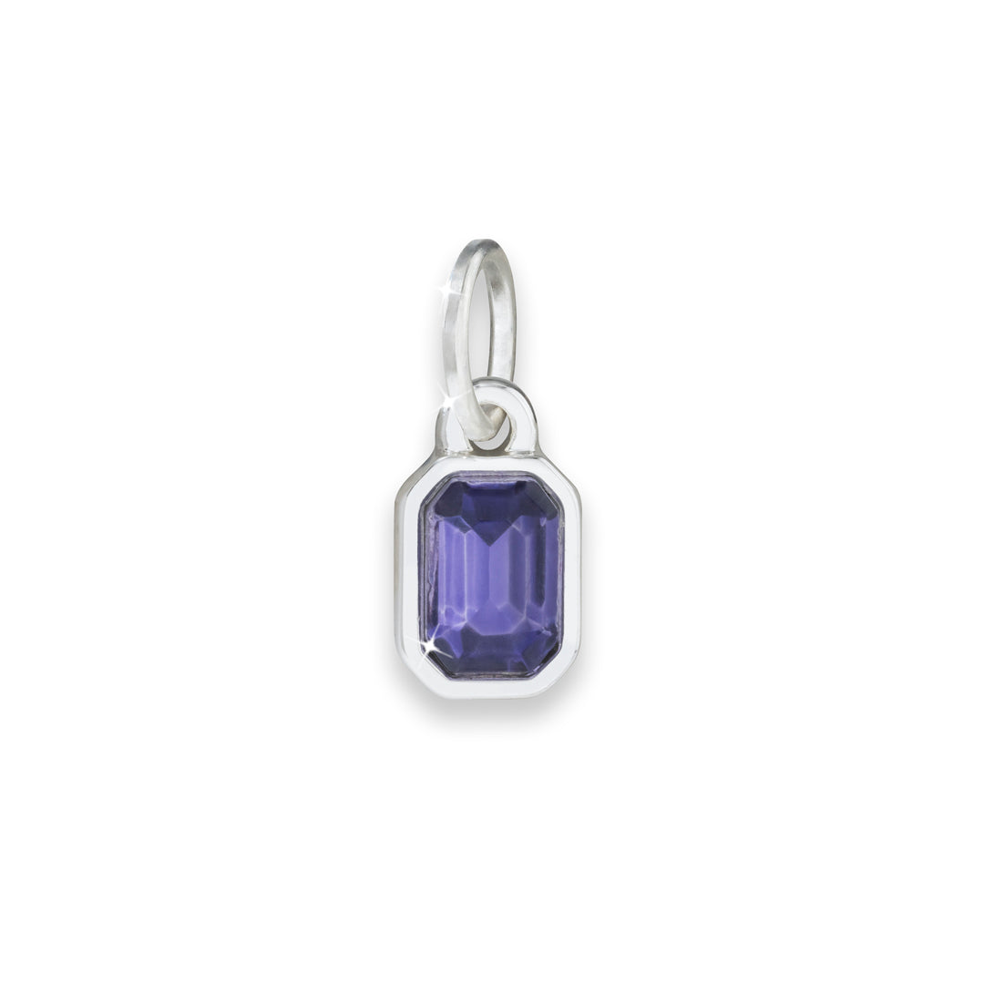 Rectangular Birthstone Charm