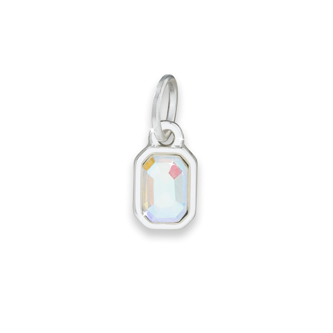 Rectangular Birthstone Charm