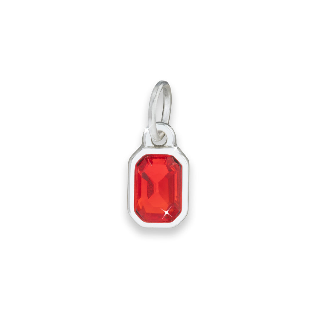 Rectangular Birthstone Charm