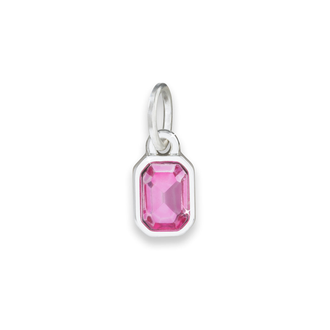 Rectangular Birthstone Charm