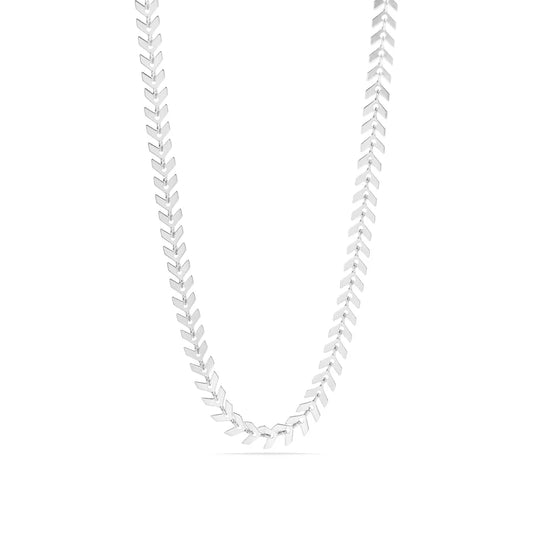 Chevron Necklace - Silver