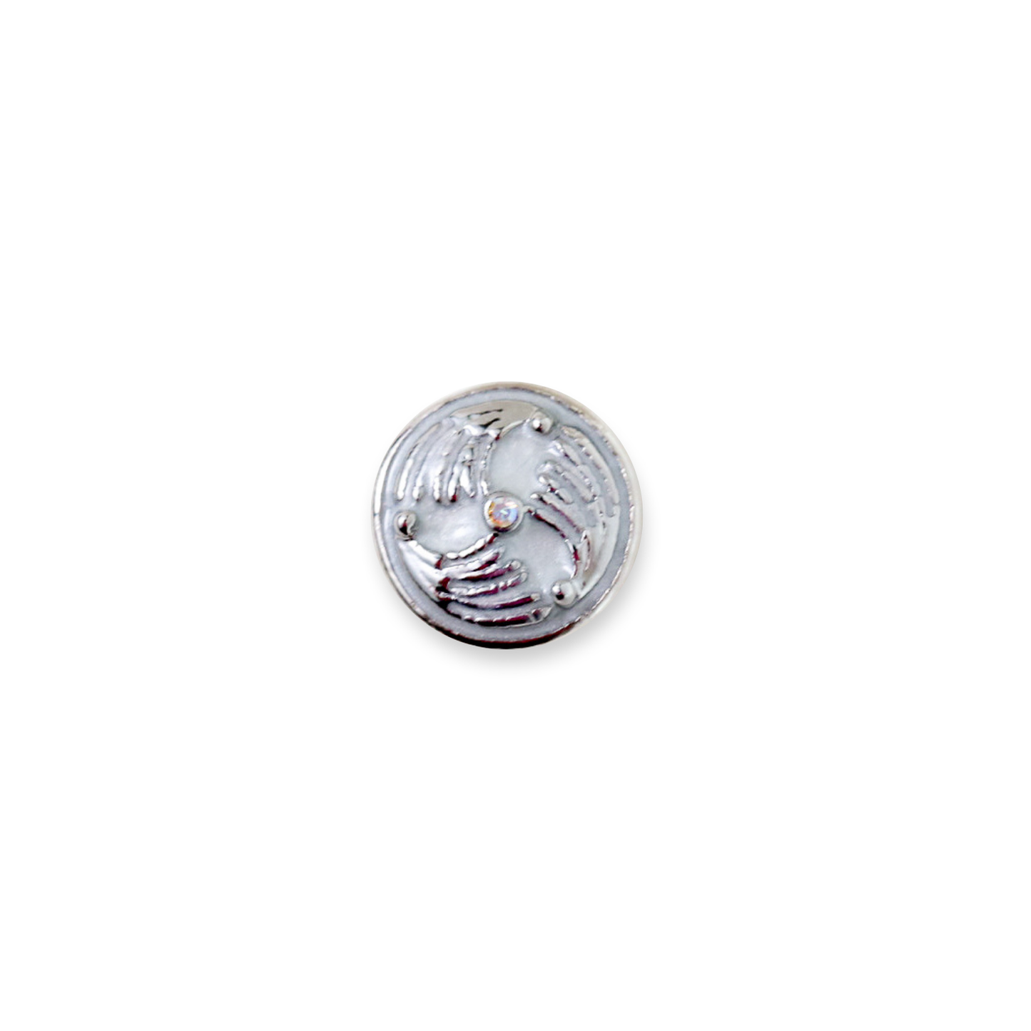 Deco Feather Dotlet - Silver