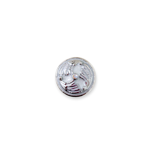 Deco Feather Dotlet - Silver