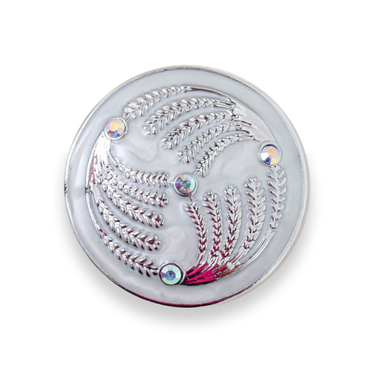 Deco Feather Statement - Silver