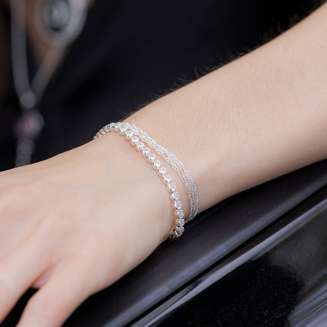 Simulated diamond tennis bracelet by Style Dots