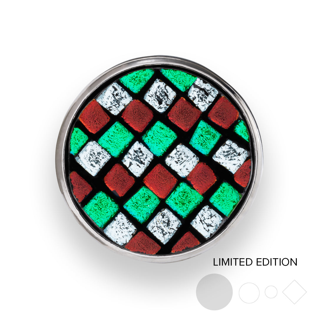 Christmas Color Block Dichroic Statement