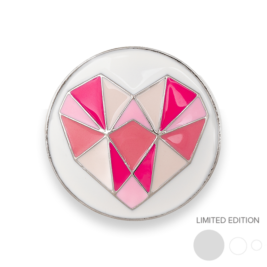 Pink Geo Heart Statement