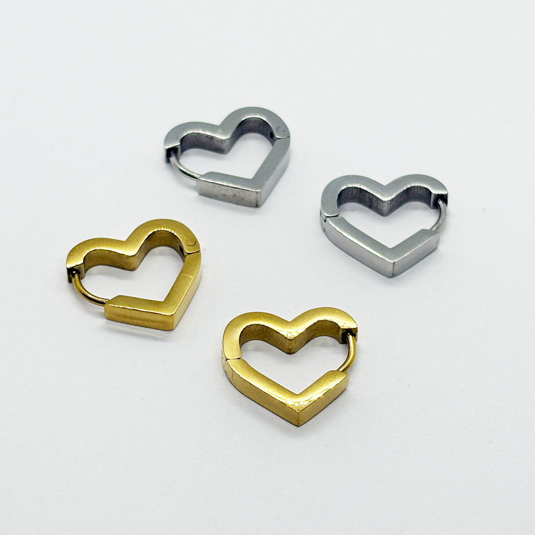 Geo Heart Hoops