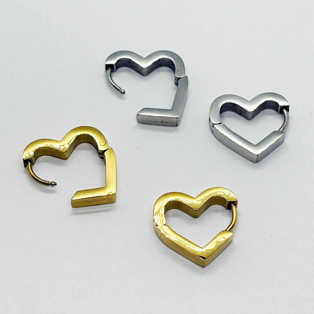 Geo Heart Hoops