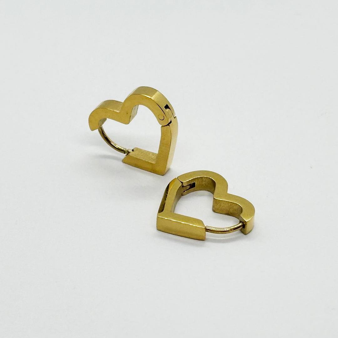 Geo Heart Hoops