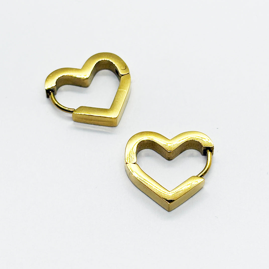 Geo Heart Hoops