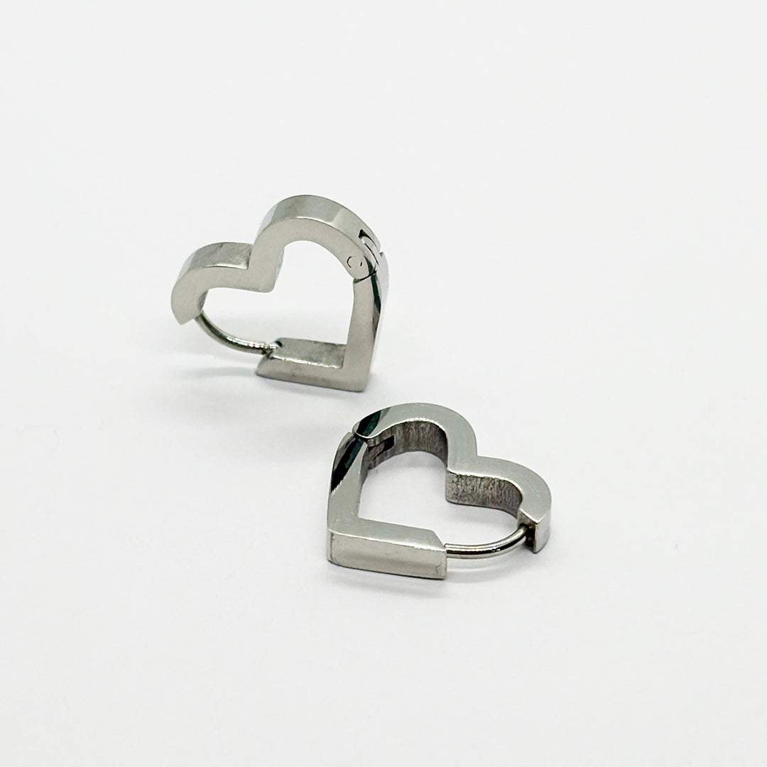 Geo Heart Hoops
