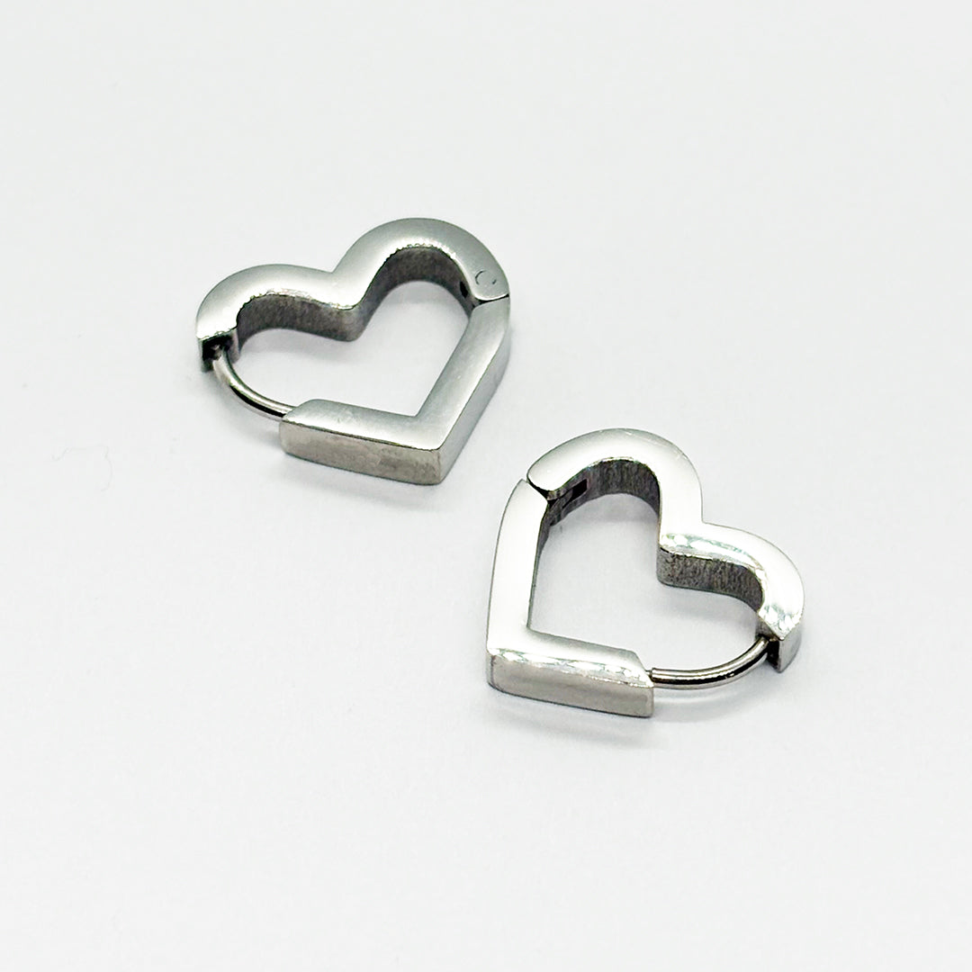 Geo Heart Hoops