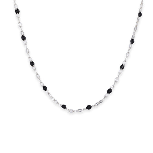 Black Enamel Bead Chain