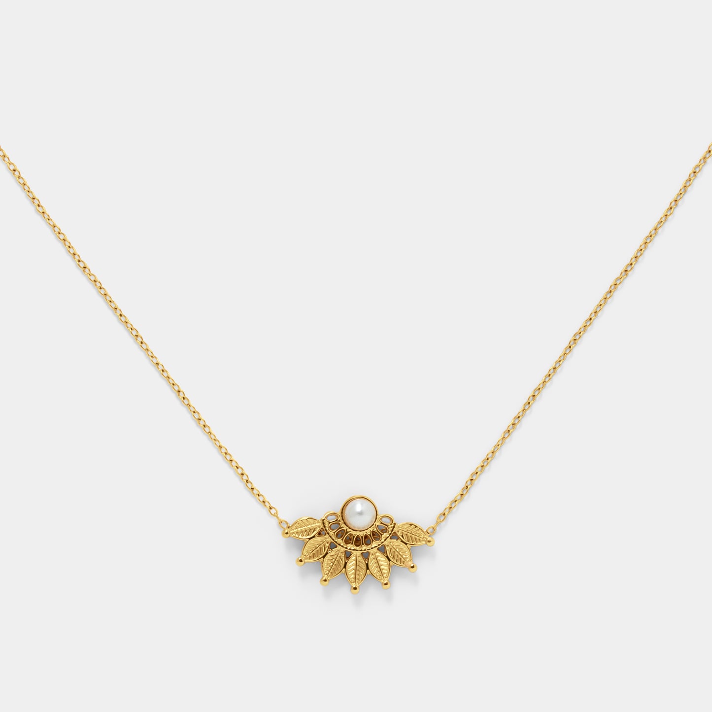 Fan Necklace - Gold