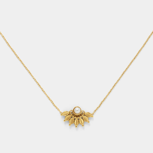 Fan Necklace - Gold