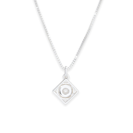 Silver Square Dotlet Necklace