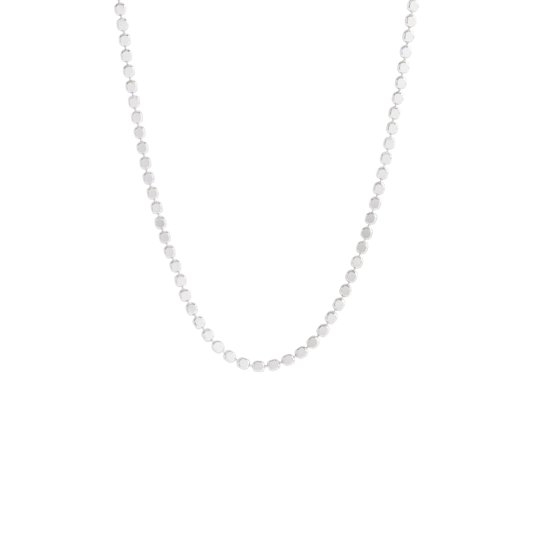 Silver flat ball chain with dainty jewelry by Style Dots