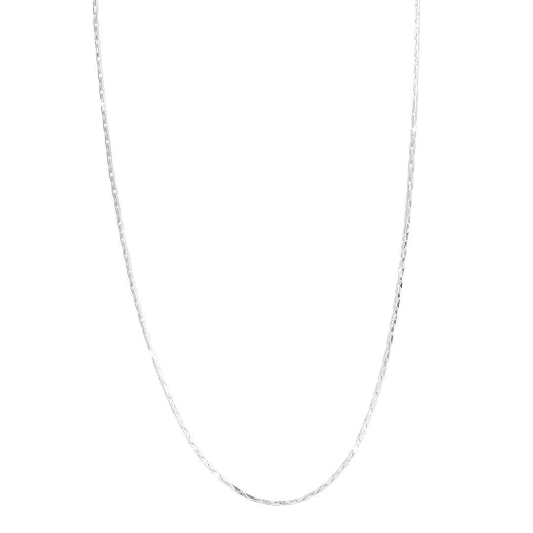 Silver cobra chain necklace for layering and charm jewelry