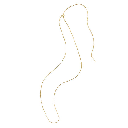 Gold cobra chain necklace for dainty jewelry and charms