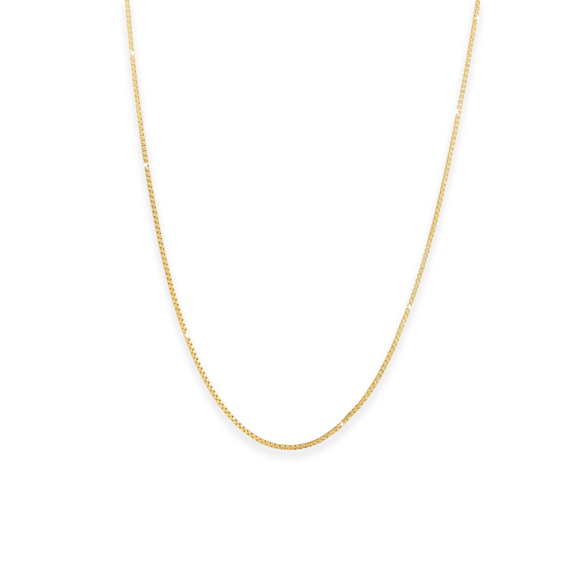 Gold box chain necklace for simple dainty jewelry