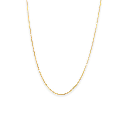 Gold box chain necklace for simple dainty jewelry