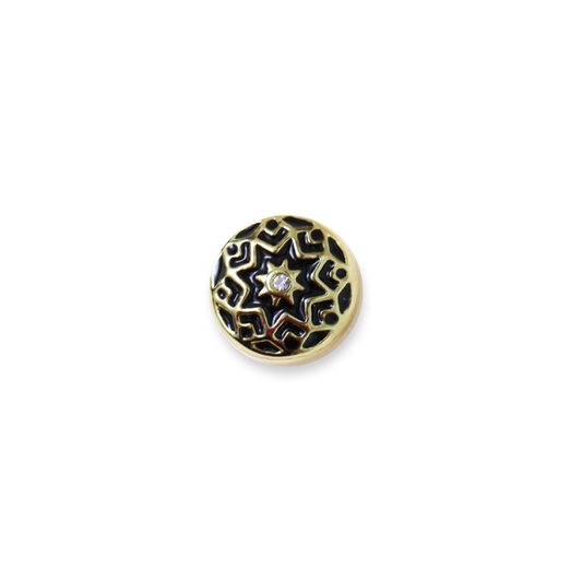 Geo Star Dotlet - Black and Gold