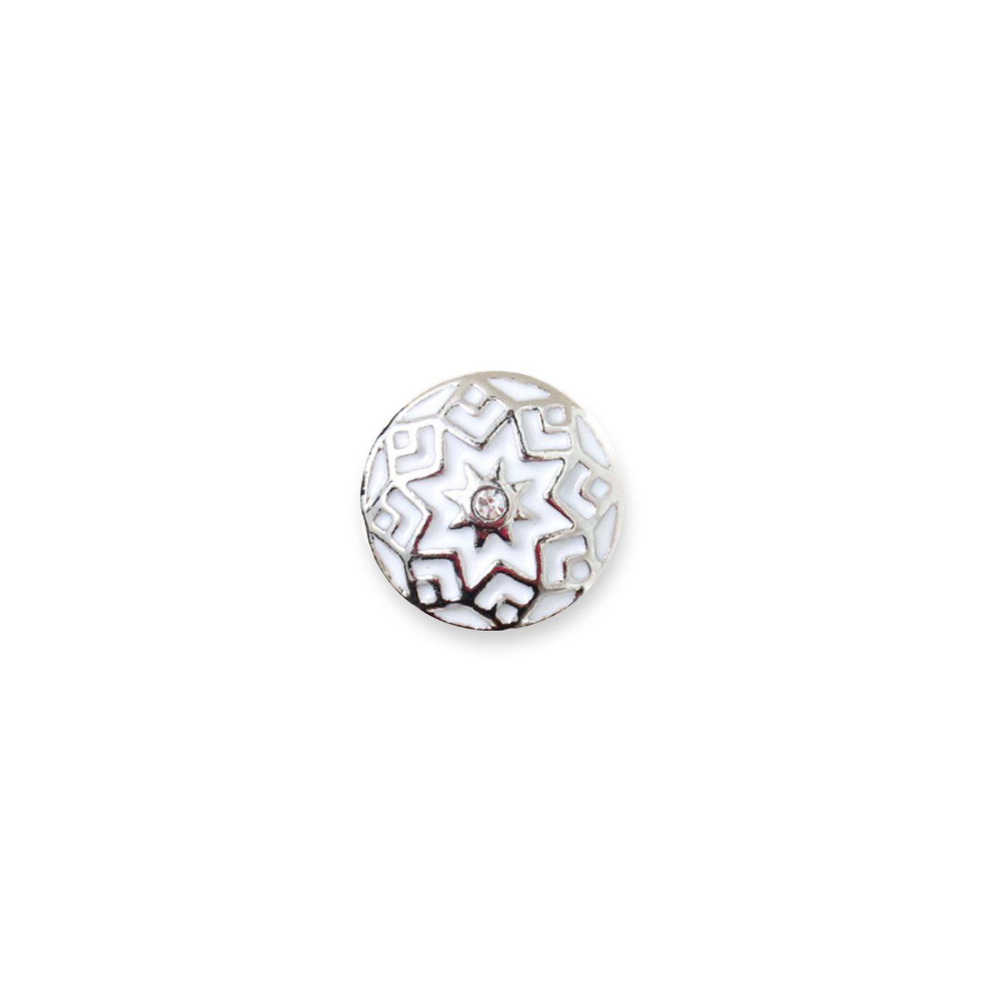 Geo Star Dotlet – White & Silver