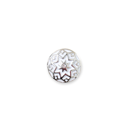 Geo Star Dotlet – White & Silver