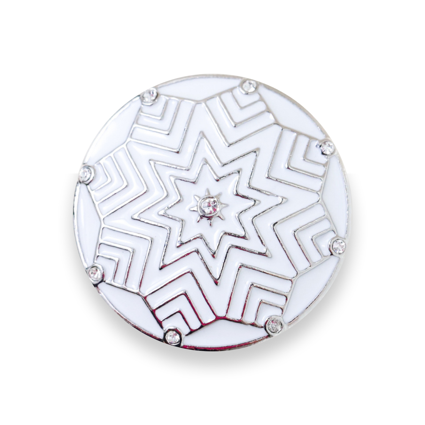 Geo Star Statement - White and Silver