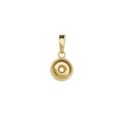 Classic gold necklace pendant for interchangeable snap jewelry by Style Dots