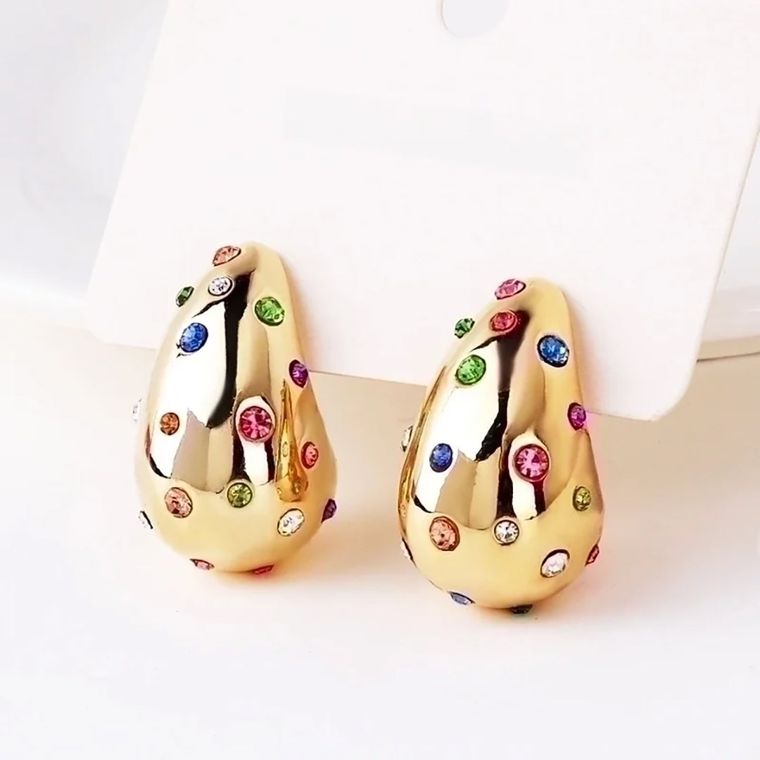 Rainbow Droplet Earrings