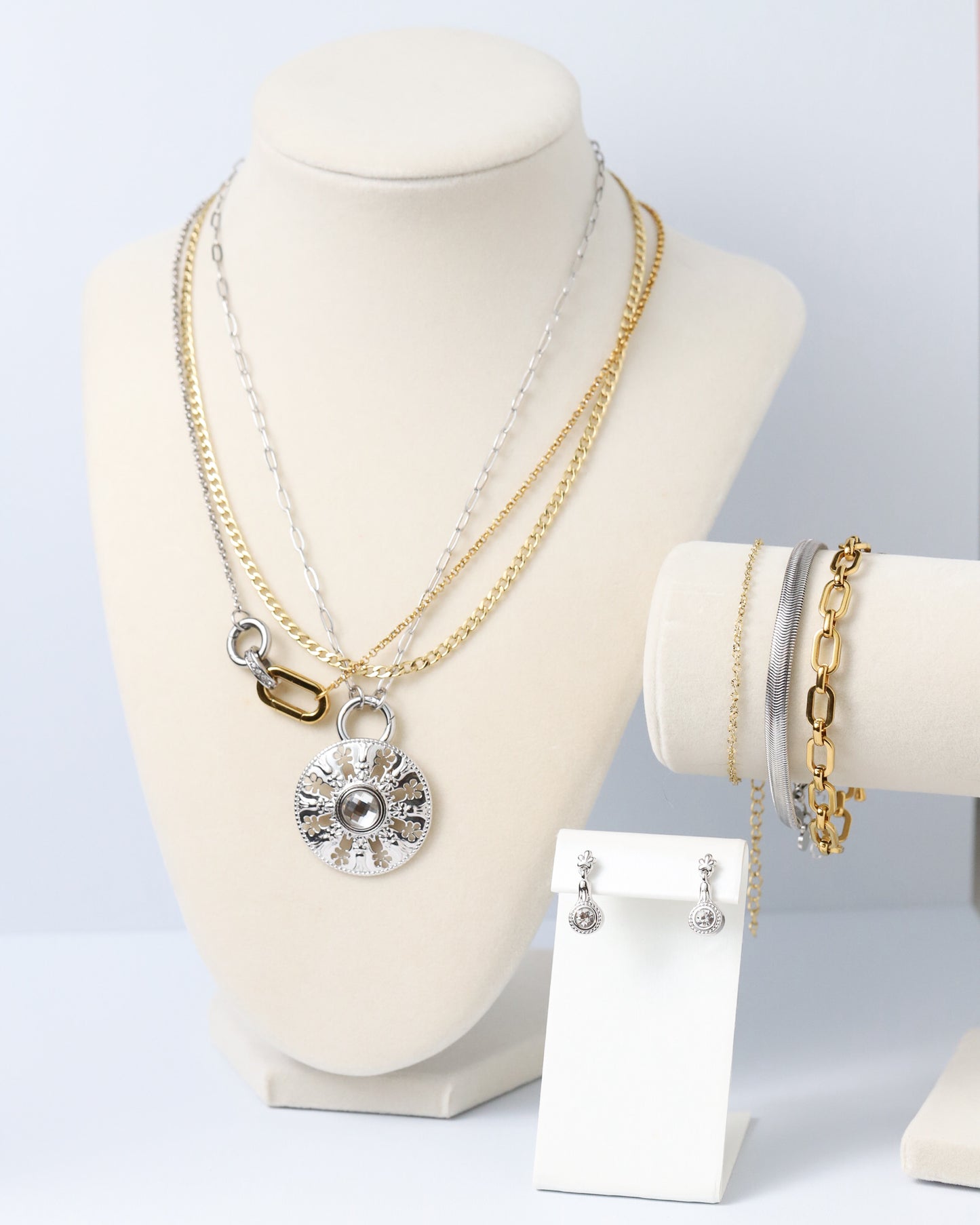 Imperial Filigree Pendant and Earring Set