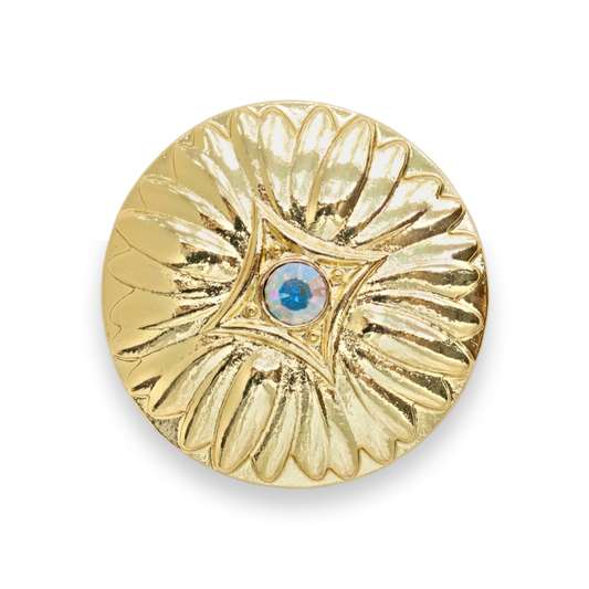 Lotus Medallion Statement Dot - Gold