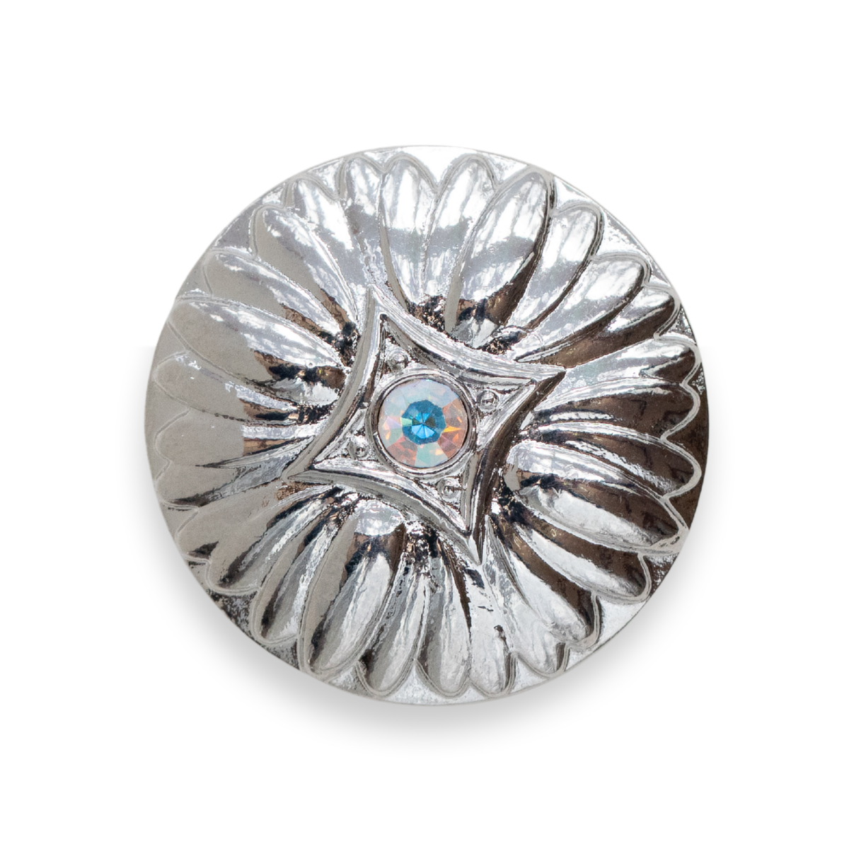 Lotus Medallion Statement Dot - Silver