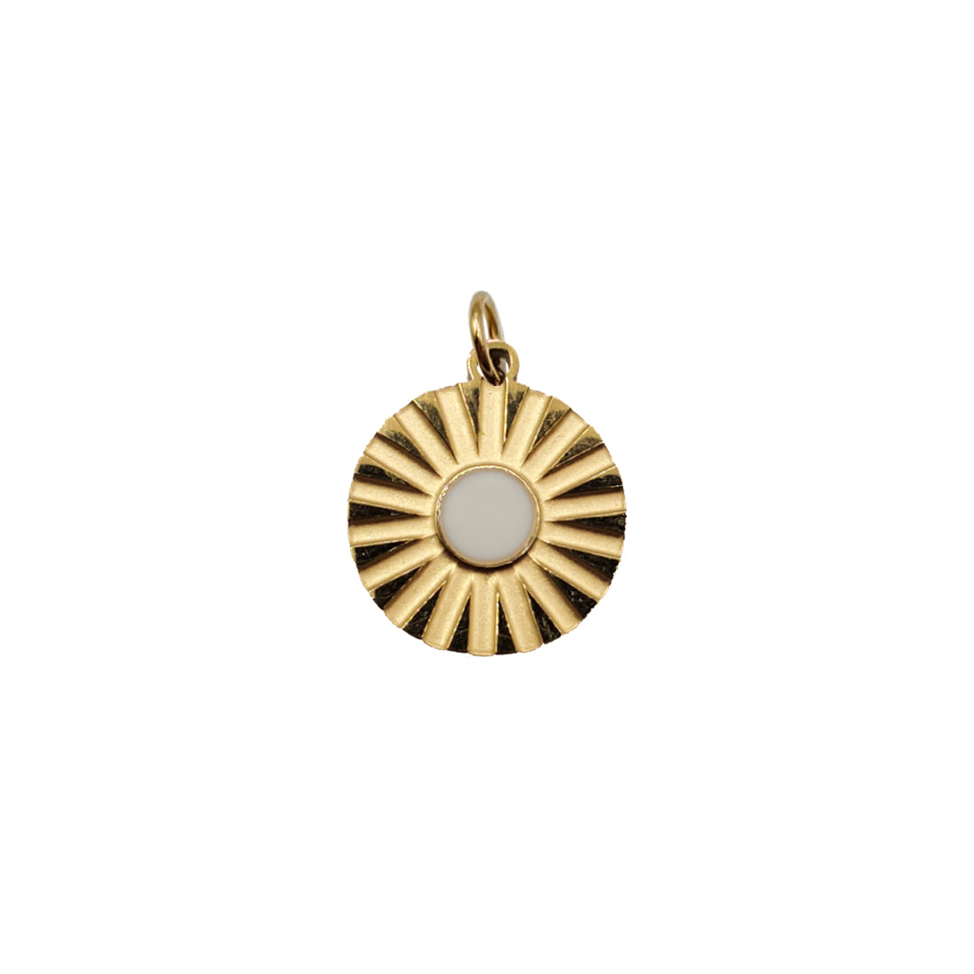 White Sunburst Charm (WR; gold)