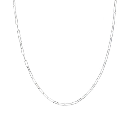 Silver paperclip chain necklace by Style Dots jewelry