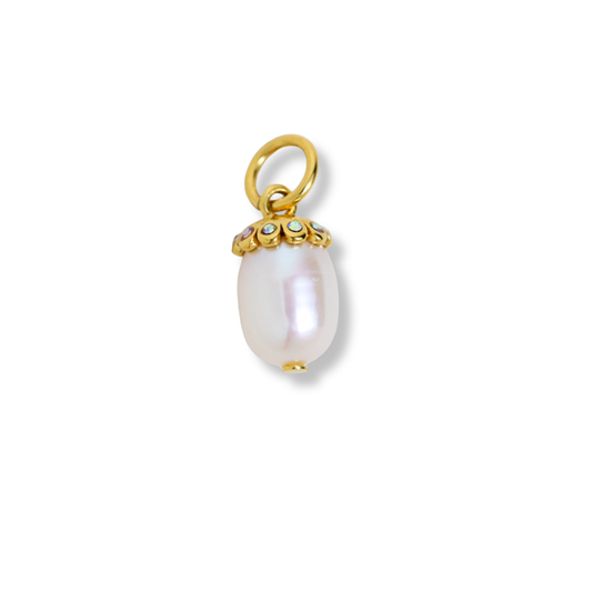 Pearl & Crystal Charm