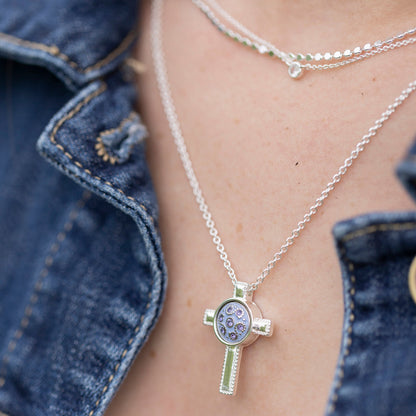 Dainty jewelry and silver cross necklace pendant