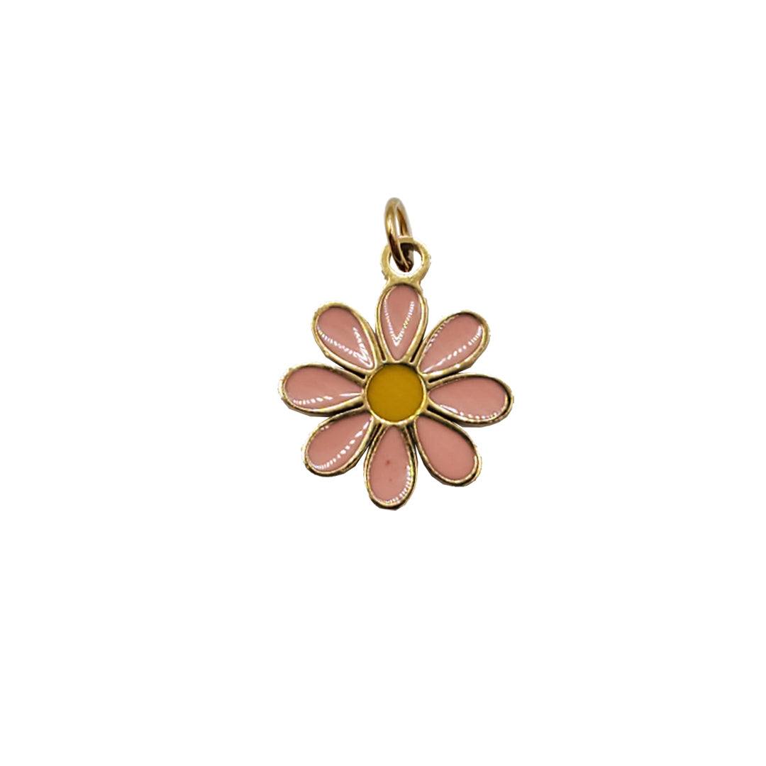 Pink Daisy Charm (WR; gold)
