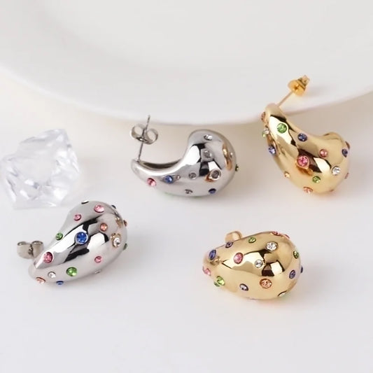 Rainbow Droplet Earrings