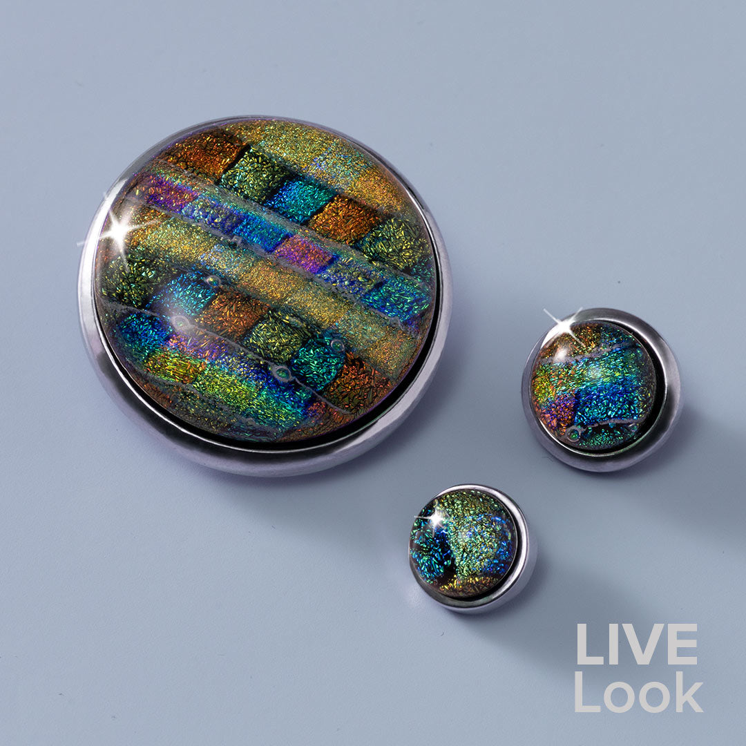 Spring Harlequin Dichroic Dotlet