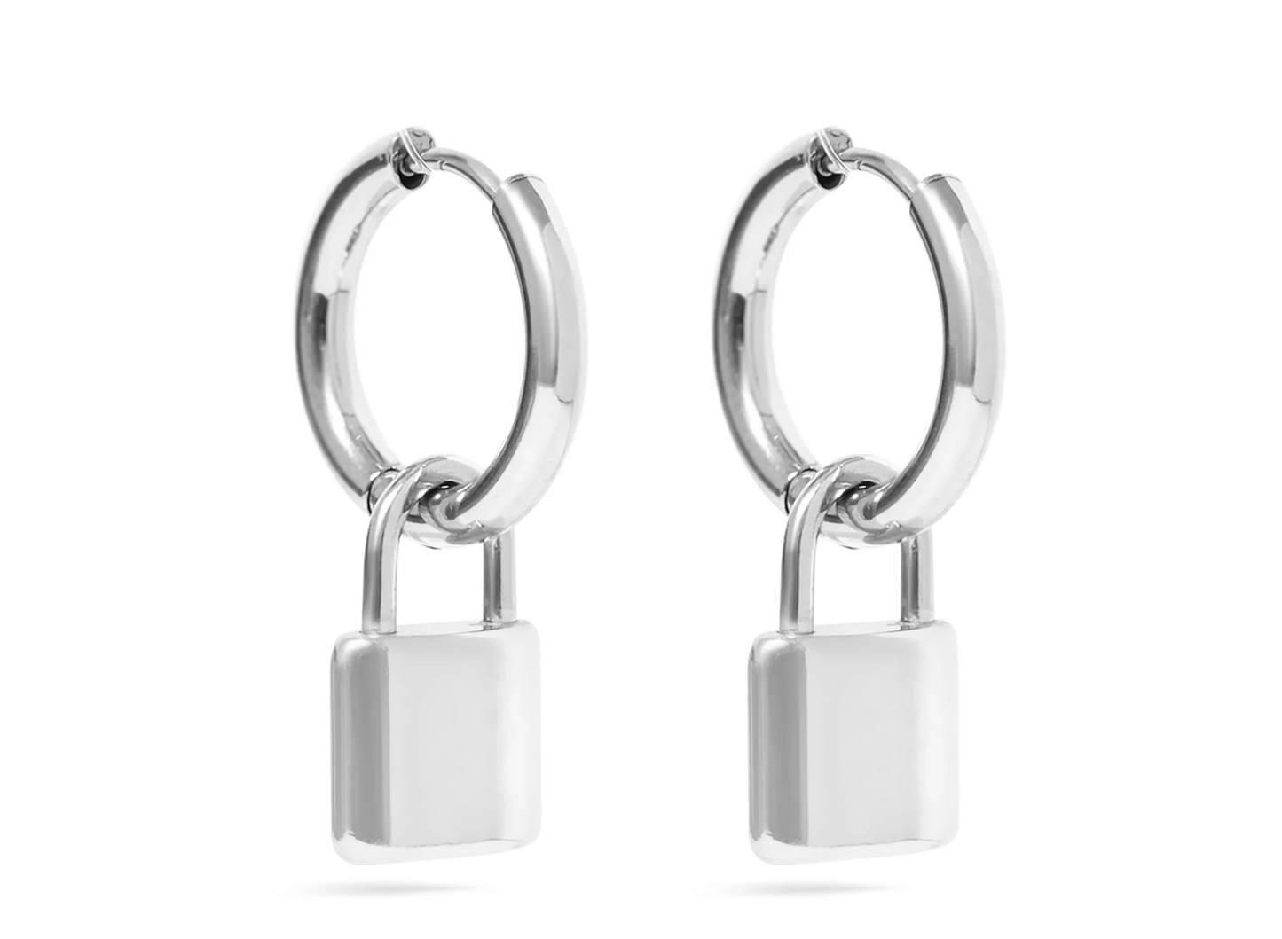 Padlock Hoop Earrings