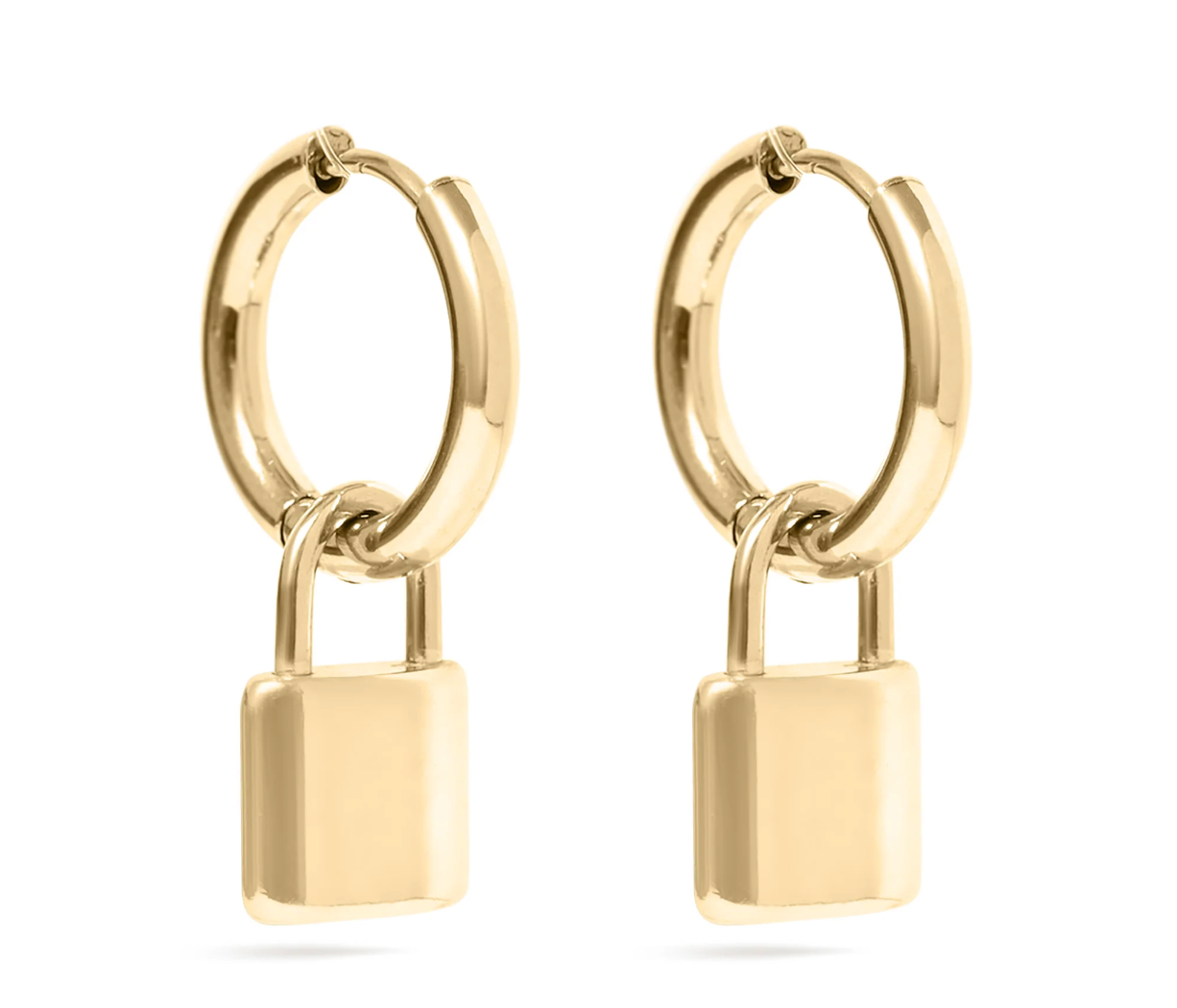 Padlock Hoop Earrings