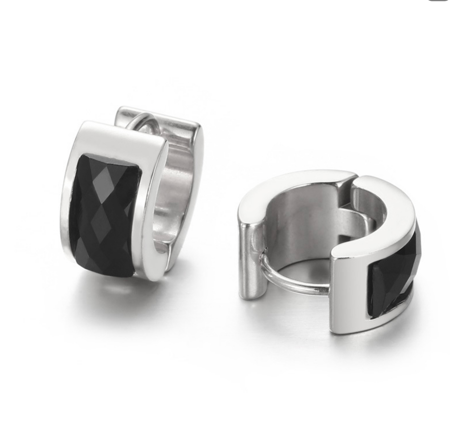 Crystal Huggie Hoops