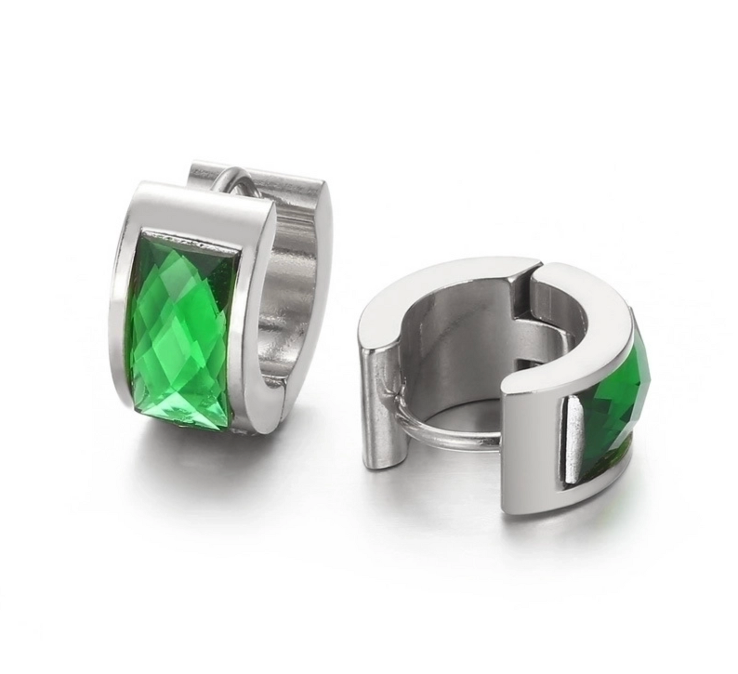 Crystal Huggie Hoops