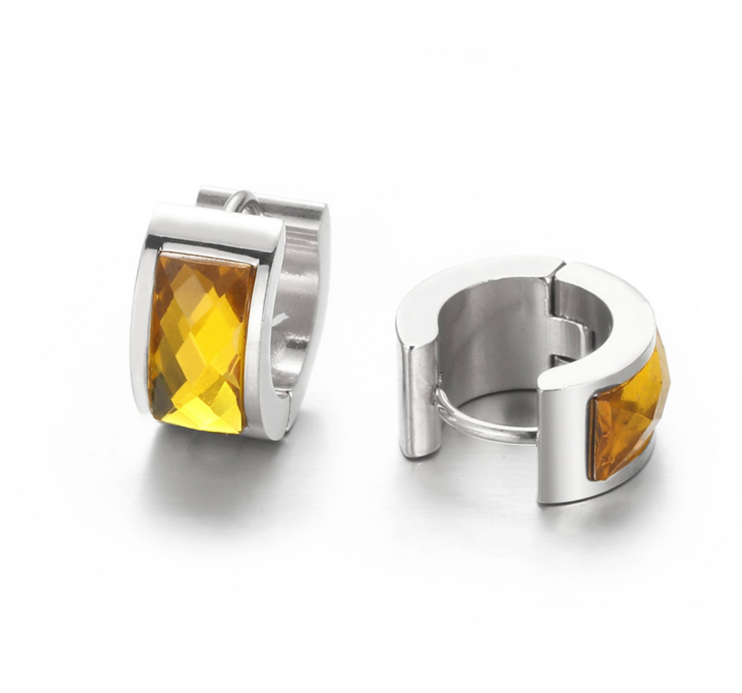 Crystal Huggie Hoops